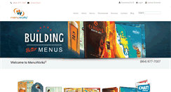 Desktop Screenshot of menuworks.com